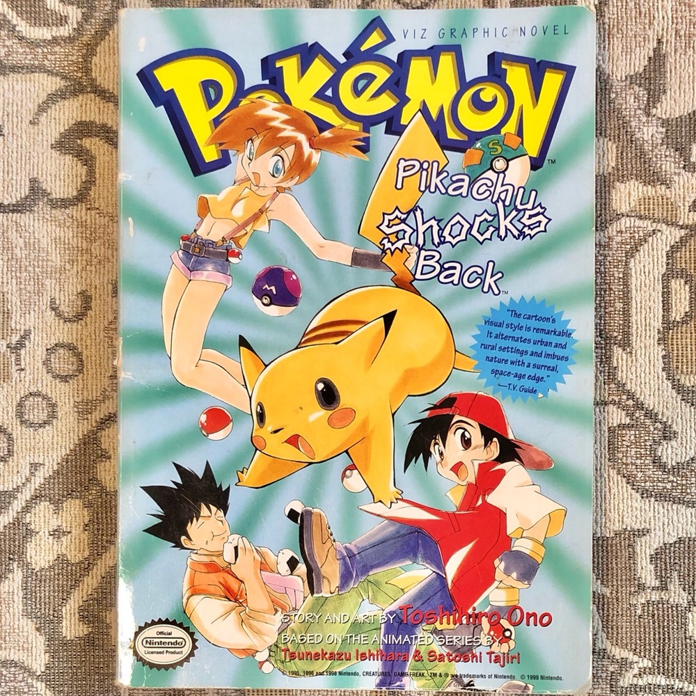 Vintage Pokémon Pikachu Shocks Back Viz Graphic Novel 1999 1st Printing